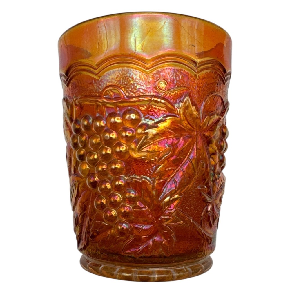Imperial‎ Grape Marigold Carnival Glass Tumbler Set of 3 Glasses
